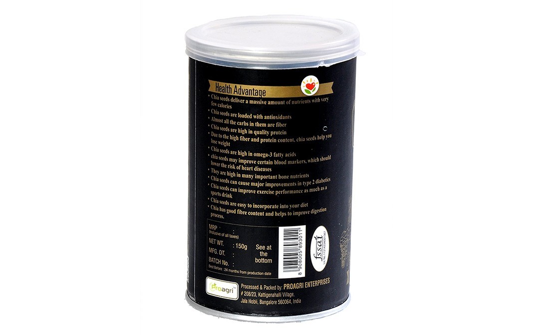 Proagri Chia Seeds White    Tin  150 grams
